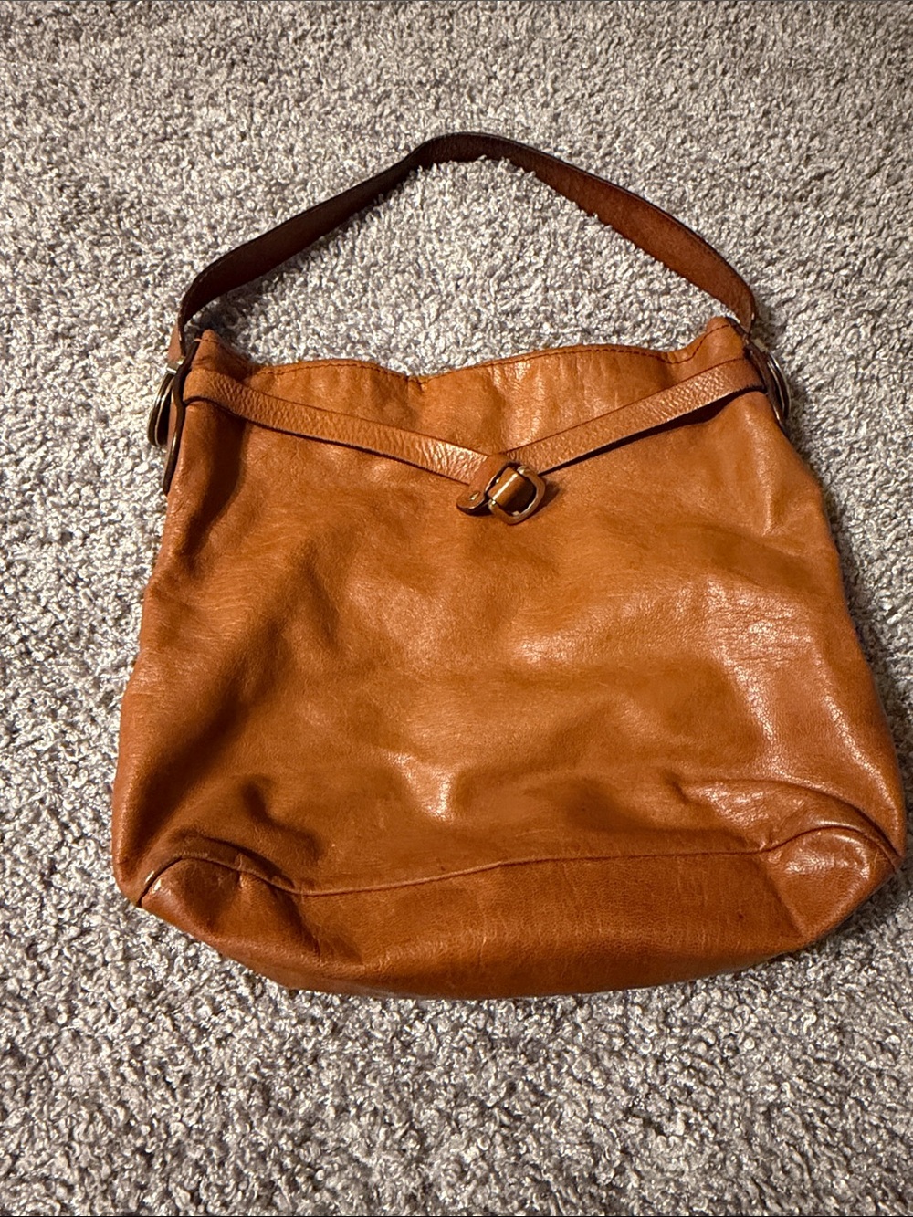 Cole Haan Classic Brown Leather Shoulder Bag